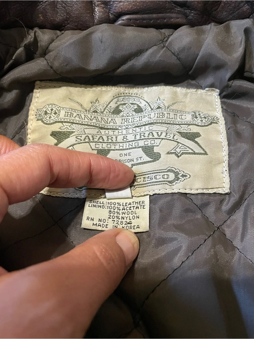 Vintage 80s Banana Republic A-2 Leather Jacket One Harrison St San Francisco 38